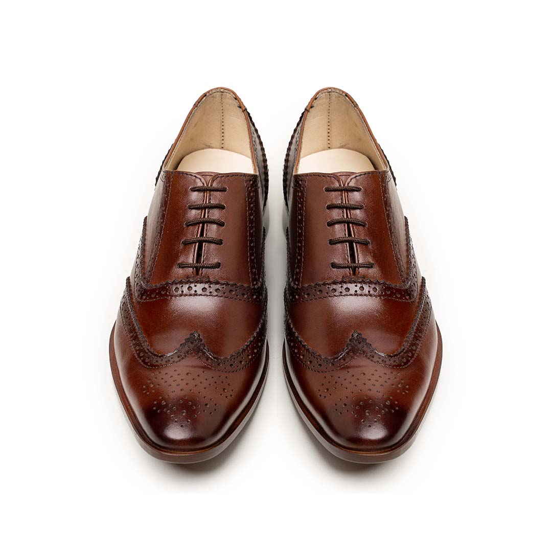 Wingtip Leather Shoes GAZING BROWN
